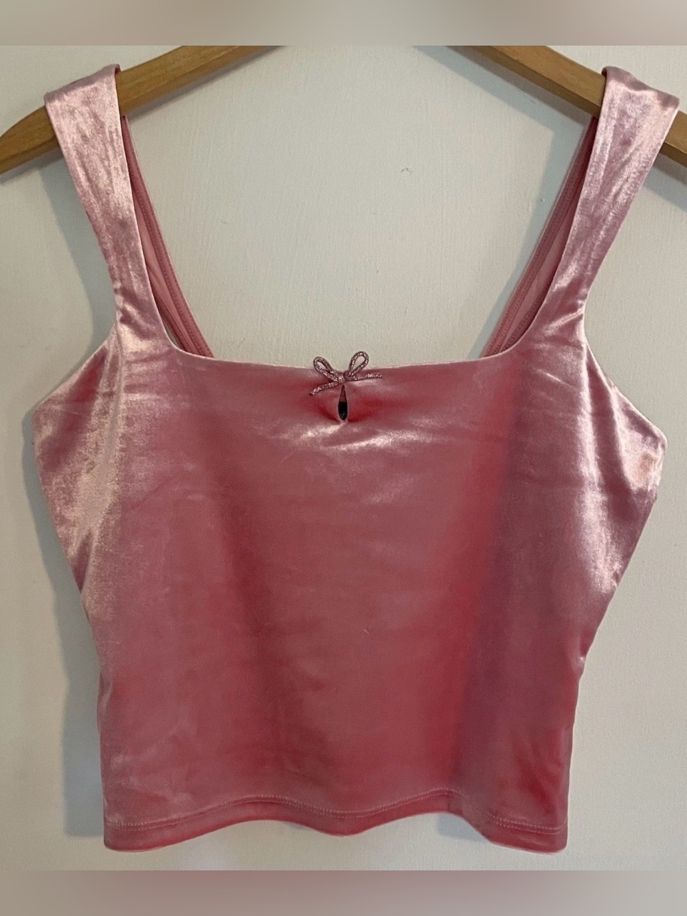wild fable Pink Velvet Cropped Tank Top